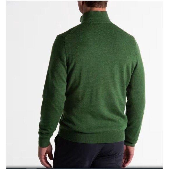 Fairway & Greene Wind Sweater Italian Merino Baruffa Wool LINED 1/4 Zip XL - Picture 2 of 10